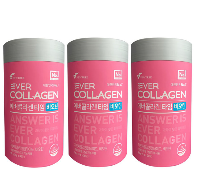 에버콜라겐 타임 비오틴, 90g, 3개
