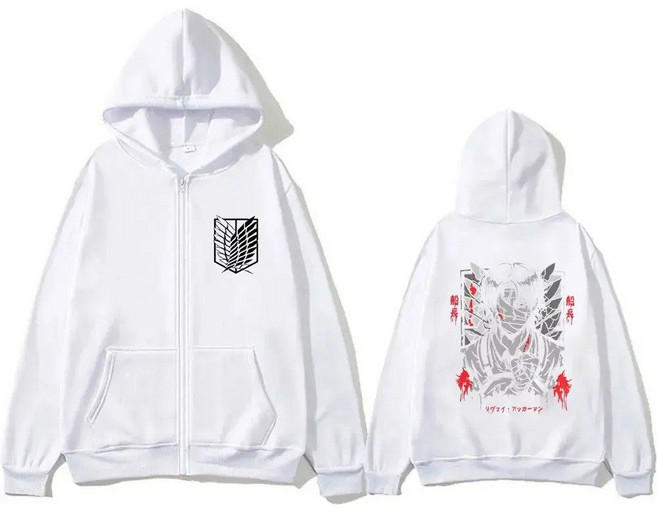 진격의거인 후드집업 FW 겨울 후드 빅사이즈 오버핏 조사병단 자유의날개 리바이