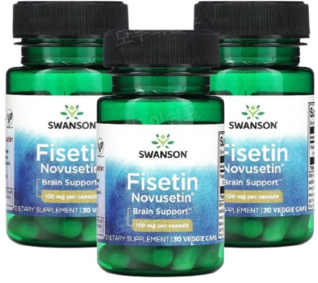 스완슨 피세틴 노부세틴 검양옻나무 추출 100mg 30베지캡슐 3개, 30정 - 쿠팡