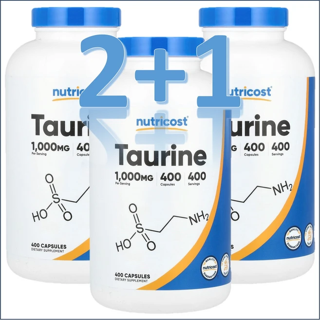 뉴트리코스트 타우린 1000mg 400캡슐 X 3통, 400정, 3개 - 쿠팡
