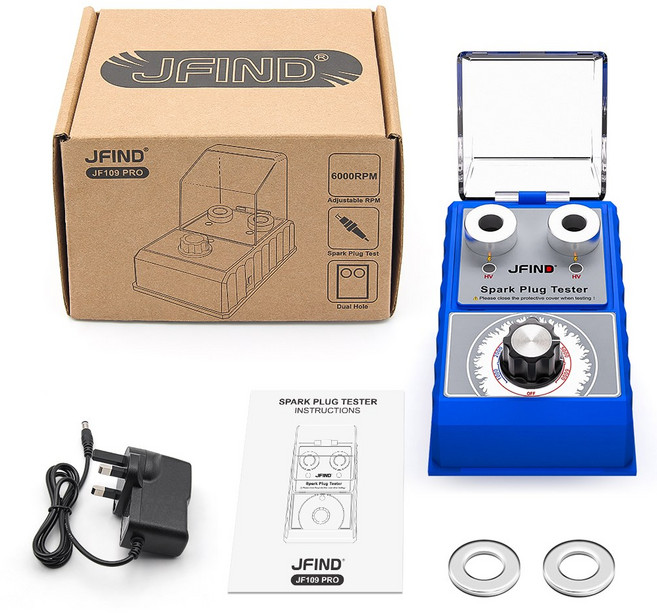 2025 최신 이중 구멍 자동차 점화 플러그 테스터 110V 0-6000rpm 시스템 분석기 Automoivo 스캐너, 01 UK Plug, 1개