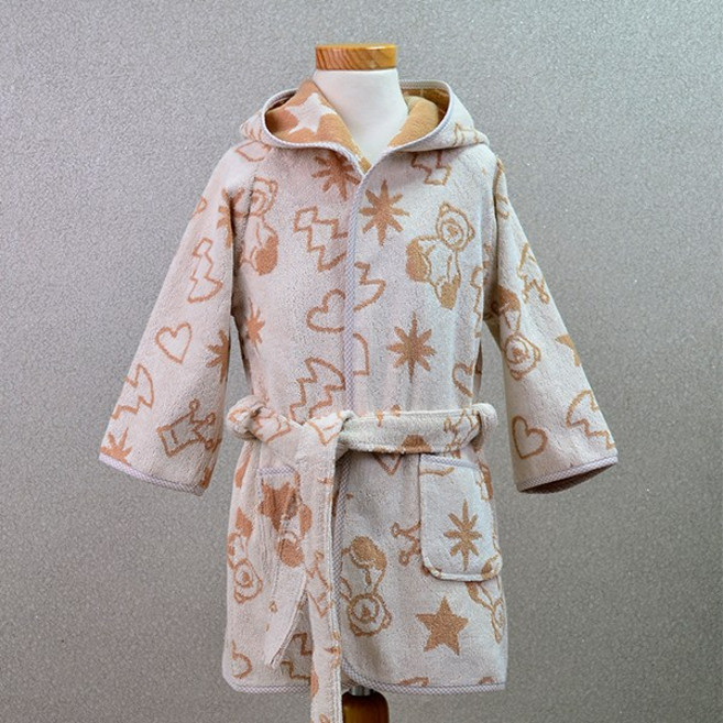 어린이 타월 샤워 가운 3-6세용 면100%, 1개, 핑크