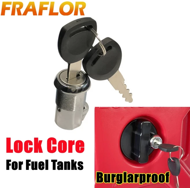 열쇠가 있는 예비 가스 캔 휘발유 탱크 잠금 장치 제리 브래킷 코어 3L 용, 01 Key Core Only