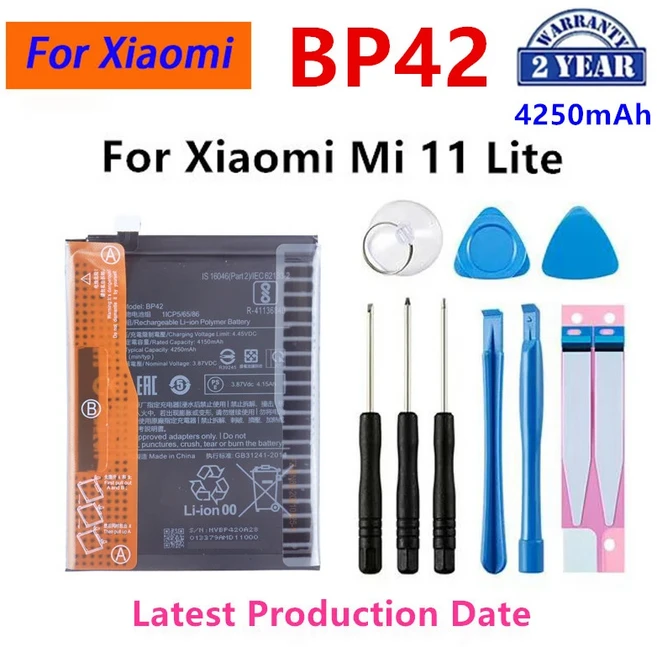 샤오미 미 12S 울트라 13 11 라이트 5G 휴대폰 배터리 도구용 새 BP4A BM5R, 1개, 05 For Mi 11 Lite