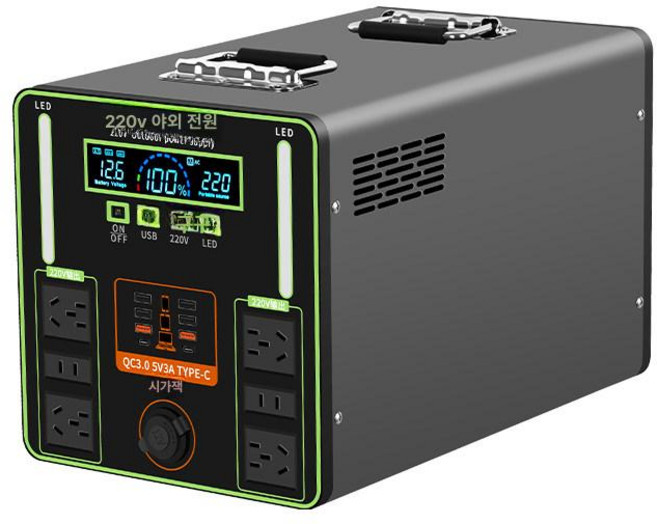 차박용 파워뱅크 이동식 대용량 자동차 전원 야외 올인원 캠핑, 2800000mAh, 1500W 1kWh A급