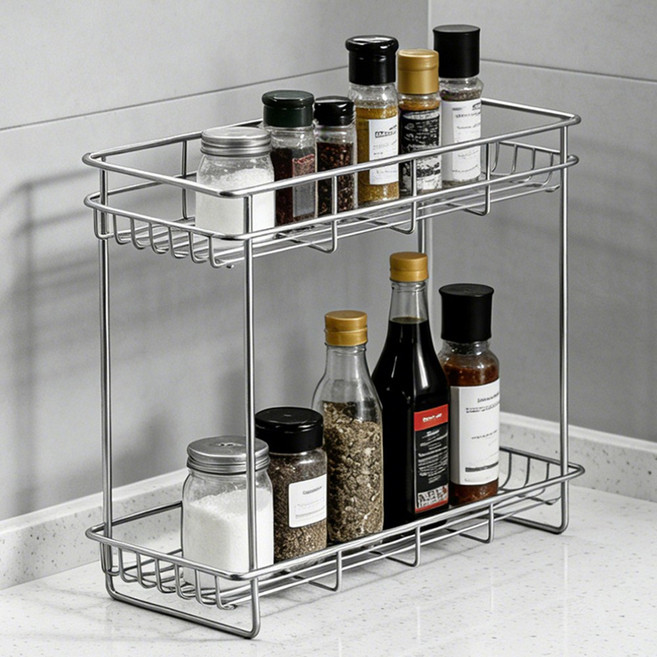 Briturn 다용도 스텐레스 주방선반, 1개, 2단