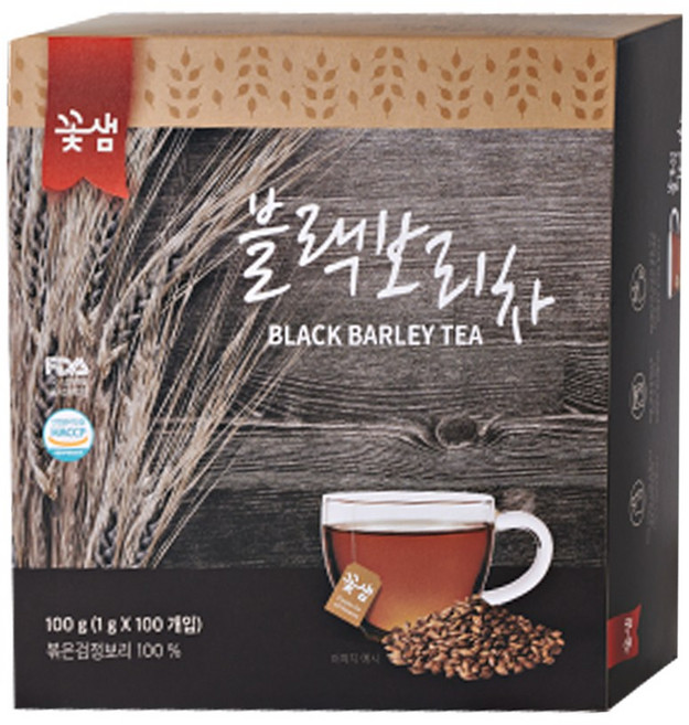 꽃샘 블랙 보리차, 1g, 100개입, 1개