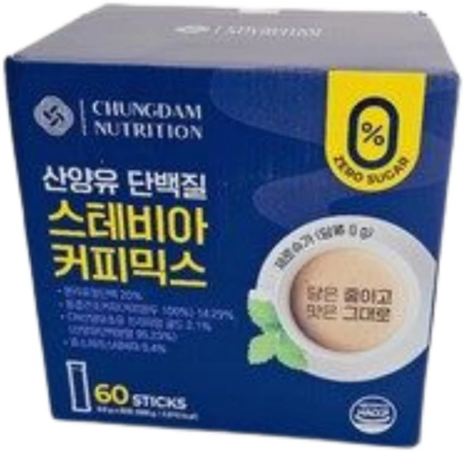 청담뉴트리션 산양유 단백질 스테비아 커피믹스, 9.8g, 60개입, 2개 - 쿠팡