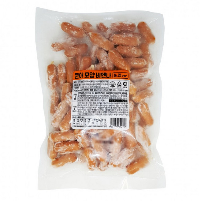 문어 모양 비엔나 눈입 버전 냉동 1kg 소시지 소세지, 1개