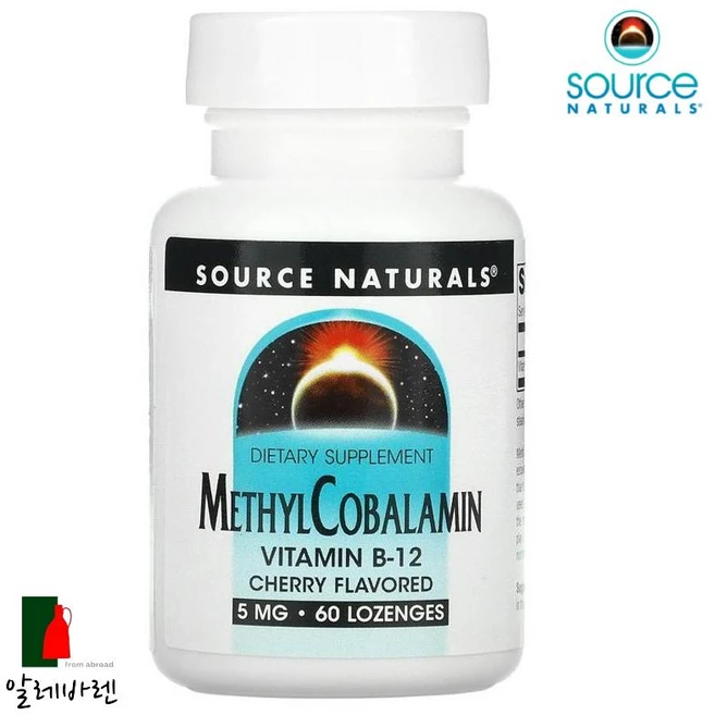 소스네츄럴스 메틸코발라민 비타민B12 체리맛 5mg, 1개, 60정 - 쿠팡