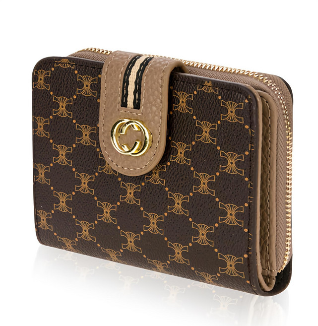 끄레앙 여성 지퍼형 똑딱이 명품 반지갑 W743