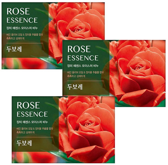 해피바스 두보레 비누 장미향, 100g, 3개입