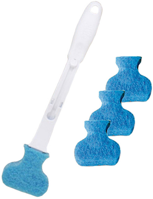 3M 스카치 브라이트 크린스틱 손잡이 1p +교체 수세미 4p, 혼합색상, 1세트