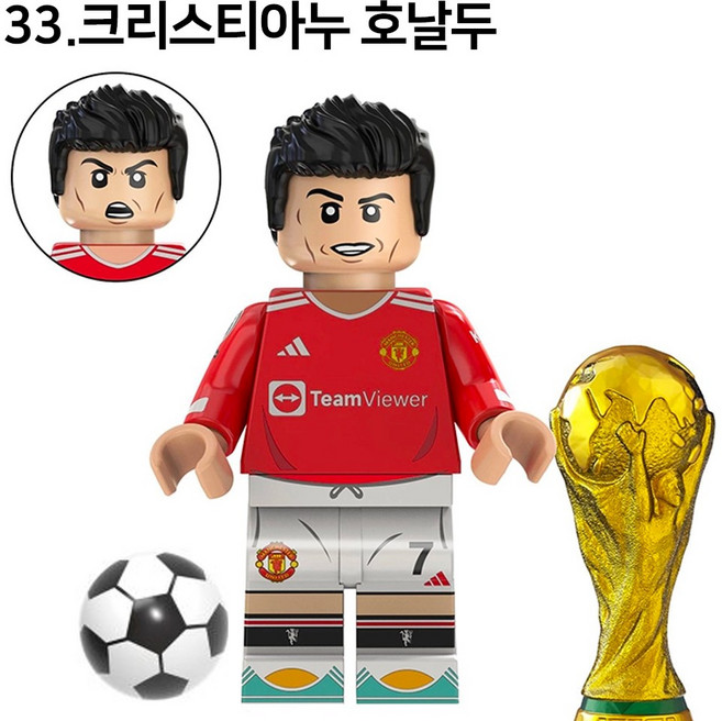 핸드브릭 팩토리 커스텀 미니브릭 피규어 축구선수 피파 싸커 플레이어 호환 블록호환, 33. 크리스티아누 호날두