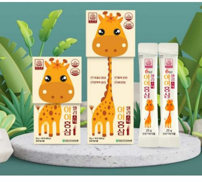 금산인삼농협 삼지원 어린이 홍삼 젤리 스틱 20g 30포 키즈 건강간식, 단품