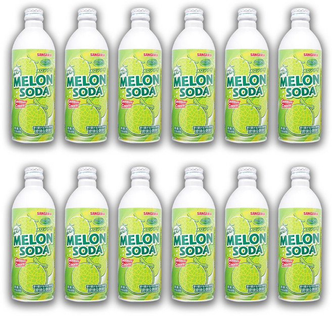 산가리아 멜론 소다 음료, 500ml, 12개