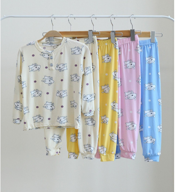 아동 피치내복 긴팔세트 주니어 피치실내복 파자마 잠옷 홈웨어 유아 키즈 주니어 여아 남아 파자마 아동내복 여아내복 남아내복 주니어내복 아동파자마 민트색처럼