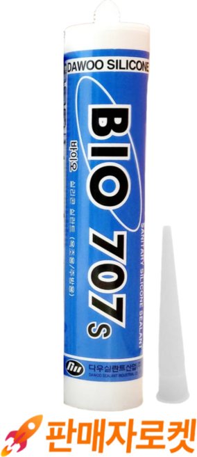 퀵마켓 욕실용 실리콘 바이오 707(노즐 포함 안전포장) 반투명, 1개