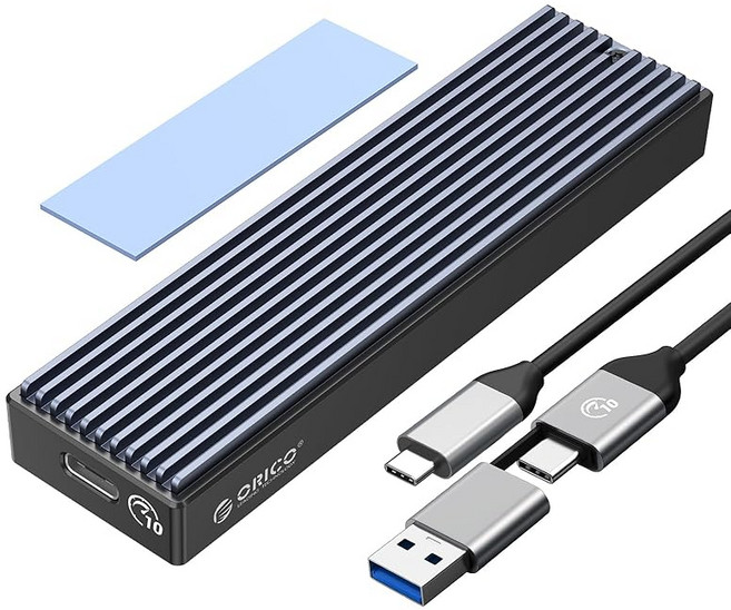 ORICO M.2 NVMe SSD 인클로저 USB 3.1 2세대(10Gbps) PCIe 외장 어댑터 케이스 최대 8TB UASP 지원 - M2PV SSD용