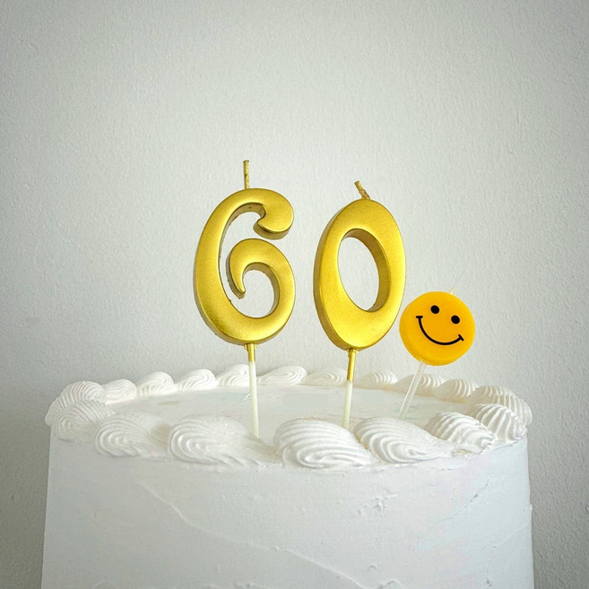 데일리어썸 숫자초 60 + 스마일초 (5개입) 환갑 생일초 생신잔치