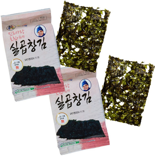 진도사랑 실곱창김 식탁김 12봉 24봉 재래 부모님 자취 명절 선물세트, 24개