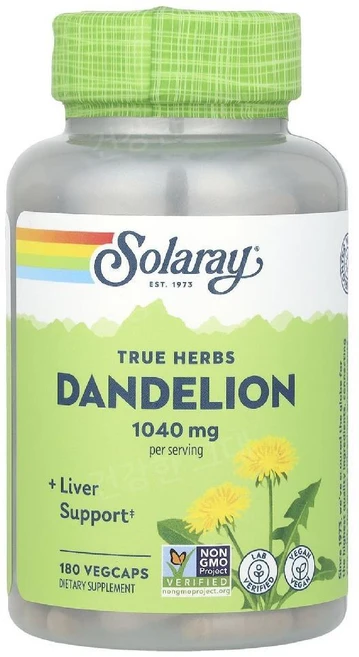 솔라레이 단델리온 민들레추출물 1040mg 180캡슐 사자이빨 Dandelion, 180정, 1개 - 쿠팡