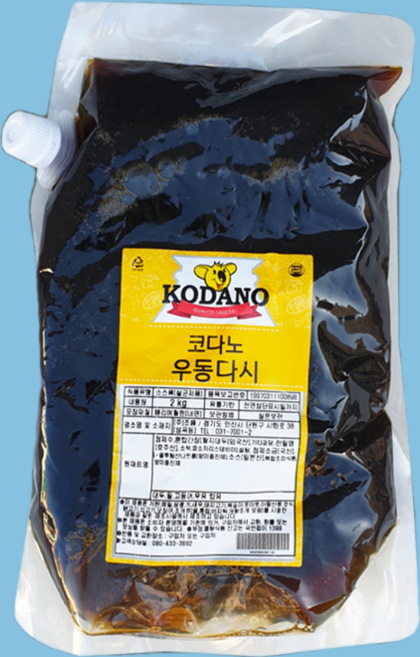 코다노 우동다시 2KG BOX 간장쯔유 우동쯔유, 5개