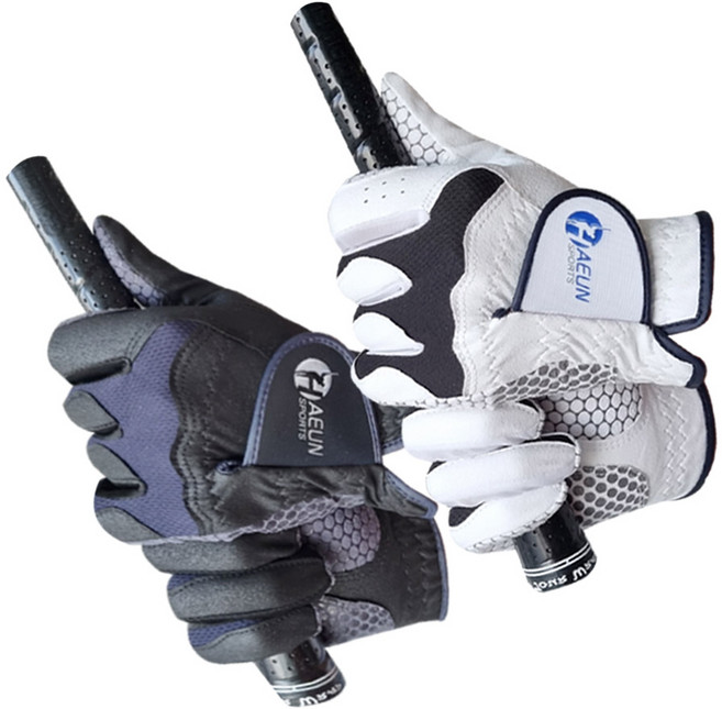 토바골프 하은 합피 남성용 양손장갑 골프 파크골프 논슬립 스포츠장갑, 화이트, 1개