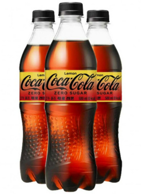 코카콜라 제로 레몬 파티음료 제로콜라 제로콜라레몬 레몬제로콜라 제로콜라500 펫콜라 콜라500, 1, 1개