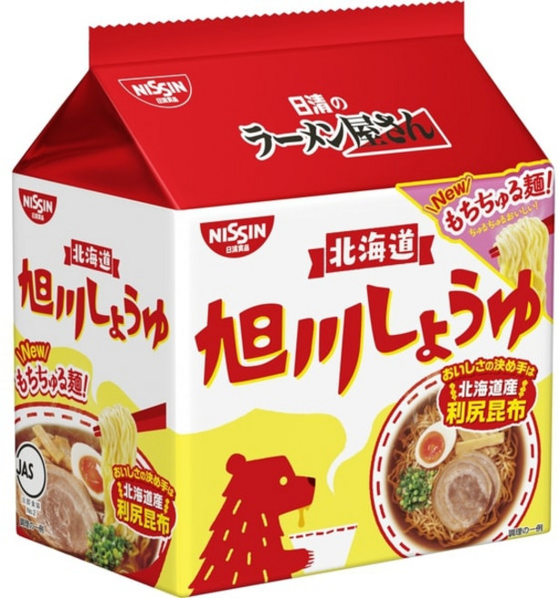 닛신의 라면가게 아사히카와 간장 5식팩 445g