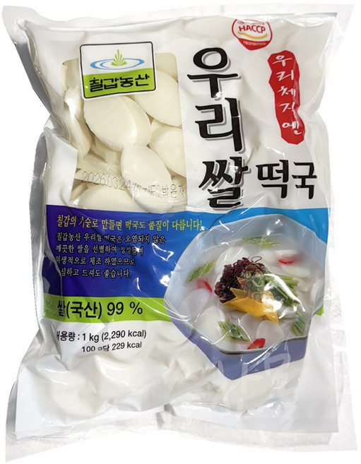 칠갑농산 우리쌀 떡국, 1kg, 1개