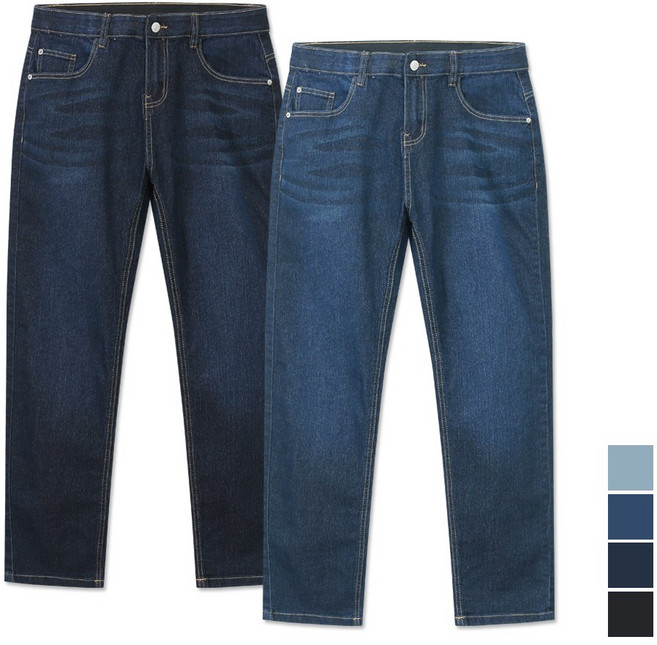 [쫀쫀스판 극강편안함] 남성 속밴딩 스판 일자핏 데님 팬츠 청바지(M~3XL) PT60V2