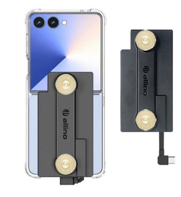 인씨네 오토바이 배달대행 범퍼 투명 젤리케이스와 알리노 C타입충전패드 딱판 찍판 자석거치대 충전용, 상세페이지 참조, 아이폰17 프로