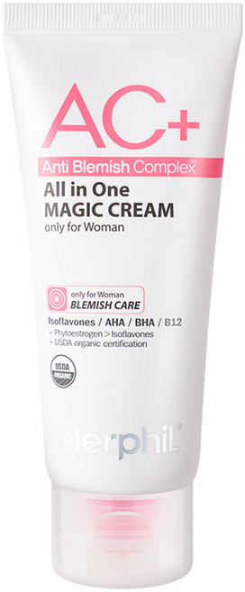 메르필 생리전후 여드름 개선 AC+올인원 매직크림 /피지개선/좁쌀트러블/흔적완화/여성여드름, 1개, 100ml
