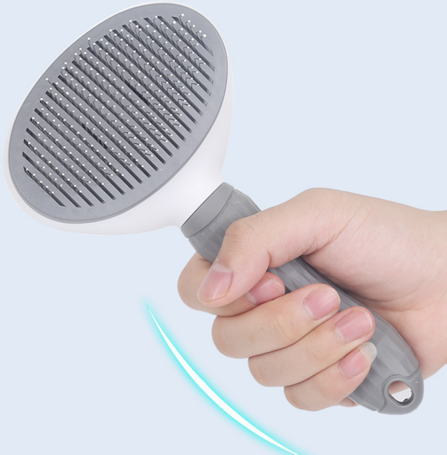 로멀리 반려동물 원터치 털제거 브러쉬, 내추럴 그레이, 1개