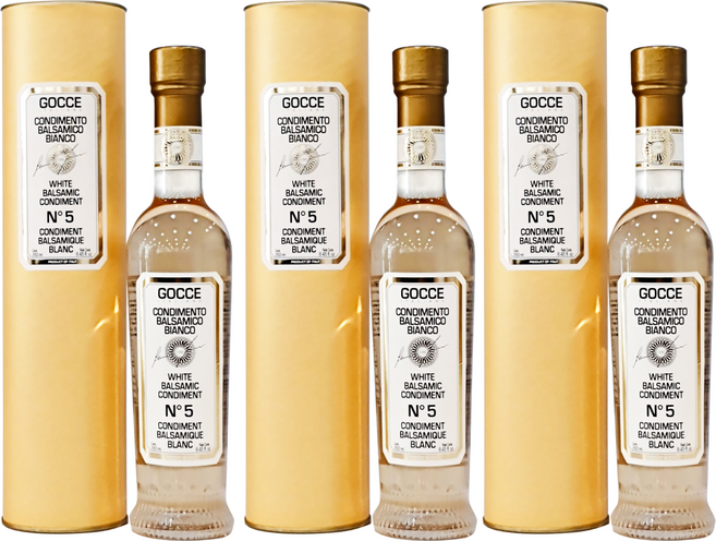 GOCCE 고쎄 콘디멘토 화이트 발사믹식초 5년산, 250ml, 3개