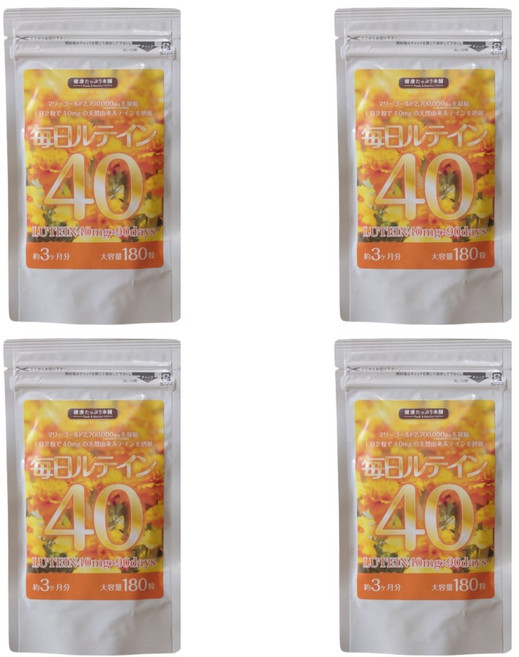 건강 듬뿍 본포 루테인 지아잔틴 영양제 180정 3600mg 고함량 마리골드, 4개