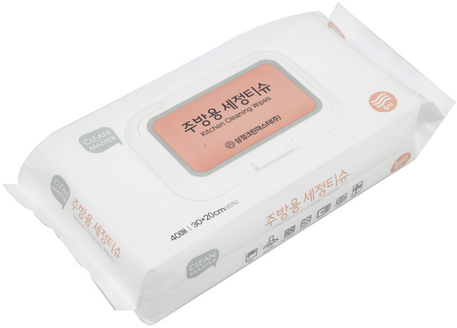 주방용 세정티슈 30p 물티슈 잘닦이는 청소용품 기름 때 찌든때