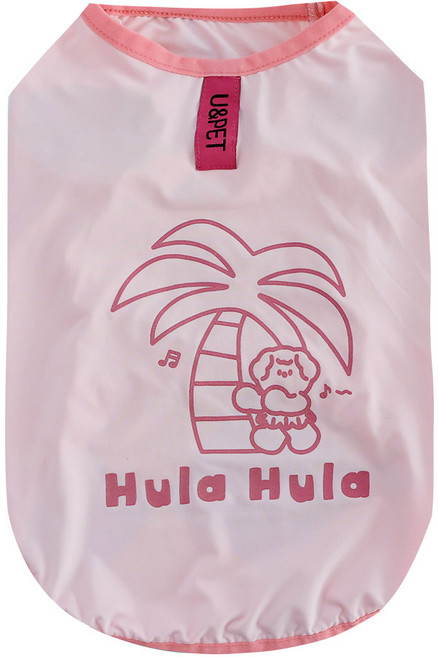 유앤펫 강아지 호놀룰루 야광 쿨나시(자외선 차단 UPF 50+), 핑크, 1개