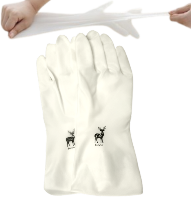 에히엘레 끈질긴 냄새없는 잘 벗겨지는 니트릴 고무장갑, 1개, 중(M), 화이트