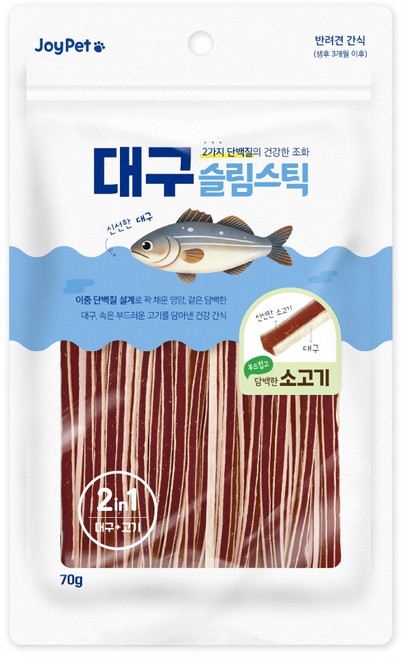 조이펫 대구 슬림스틱 소고기 강아지간식 70g, 1개