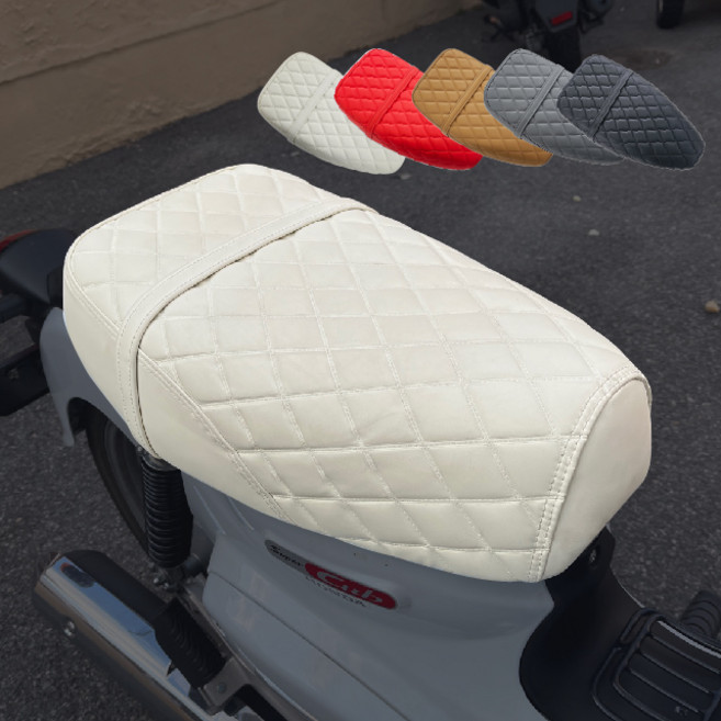 슈퍼커브 퀄팅 시트 1.5인용 21년이상 커스텀 리어 텐덤 안장, 4.브라운