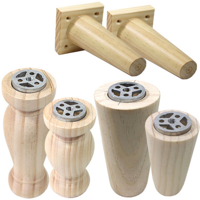 철물프렌드 원목호리병가구다리 나무다리 원목가구부속, 원목호리병다리300mm용, 1개