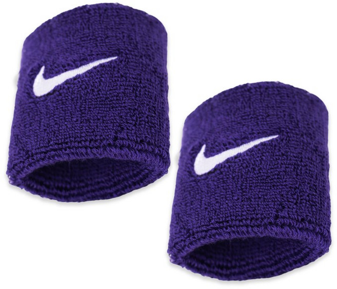 나이키 스우시 클래식 손목밴드, 퍼플, 2개