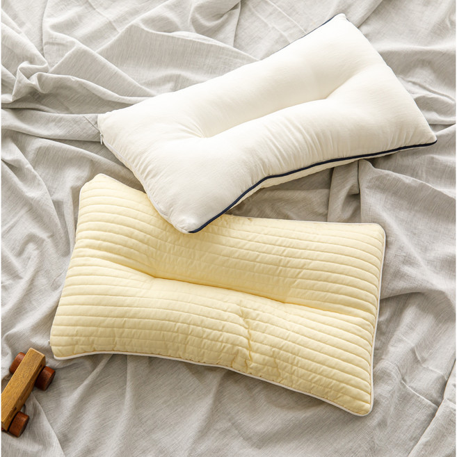 통째로 빨아쓰는 사계절 양면 마이핏 거북 일자목 경추베개, 버터옐로우