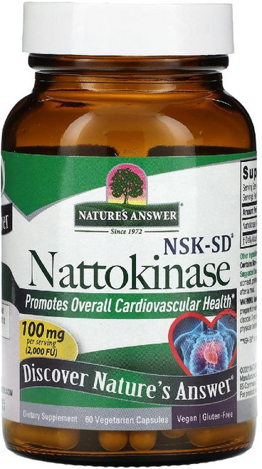 네이처스앤서 나토키나제 100mg 2000FU Nattokinase 베지캡슐 60정, 1개