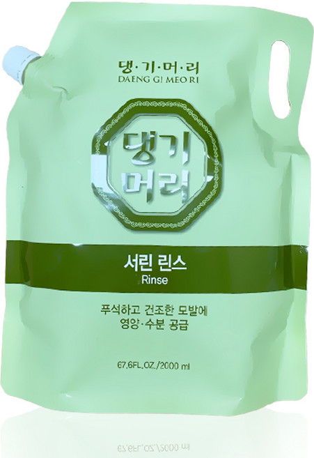 댕기머리 서린 린스 리필 2L 리필용 대용량 업소용 가정용 숙박용 컨디셔너, 1개