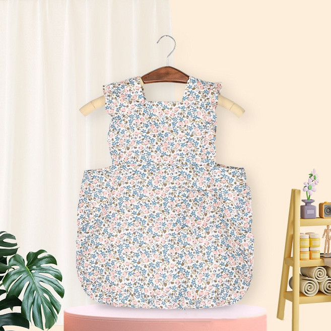 프릴 꽃송이 유아 앞치마 아기 생활방수 어린이집 준비물