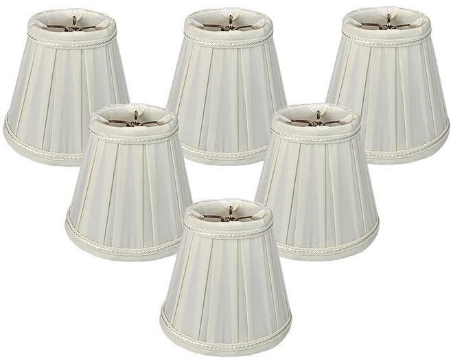 미국출고 평점4.5+ 226650 Royal Designs Inc. Decorative Trim Empire 샹들리에 쉐이드 CS-404WH-6 화이트 7.6 x 12.7, White - 6 Pack
