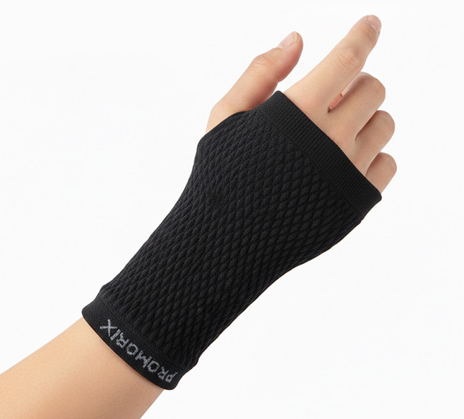 국산 프로모릭스 펀더멘탈 손목보호대 2개입 엄지형 아대 압박밴드, 블랙, 2개